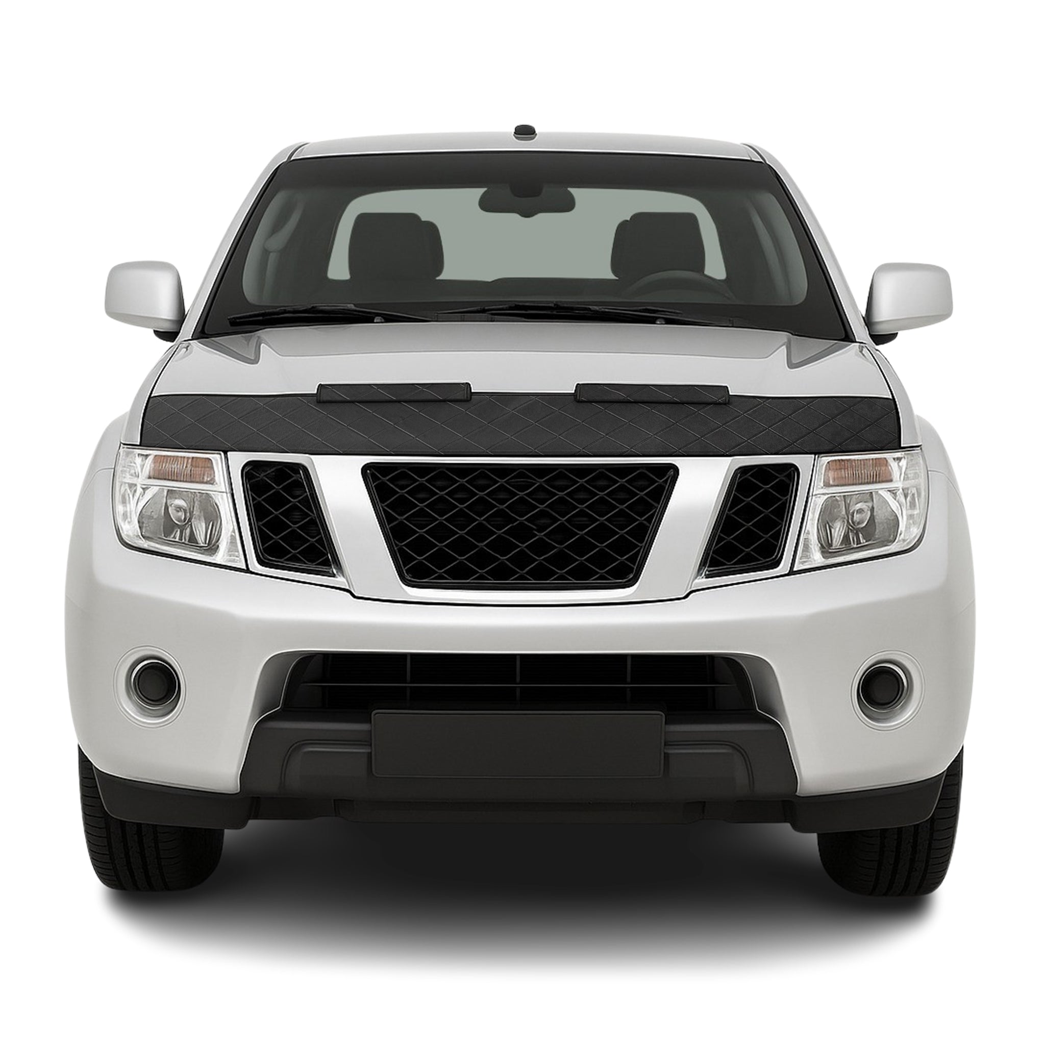 2005-2021 Nissan Frontier OMAC Car Bonnet Mask Hood Bra Diamond Half Black