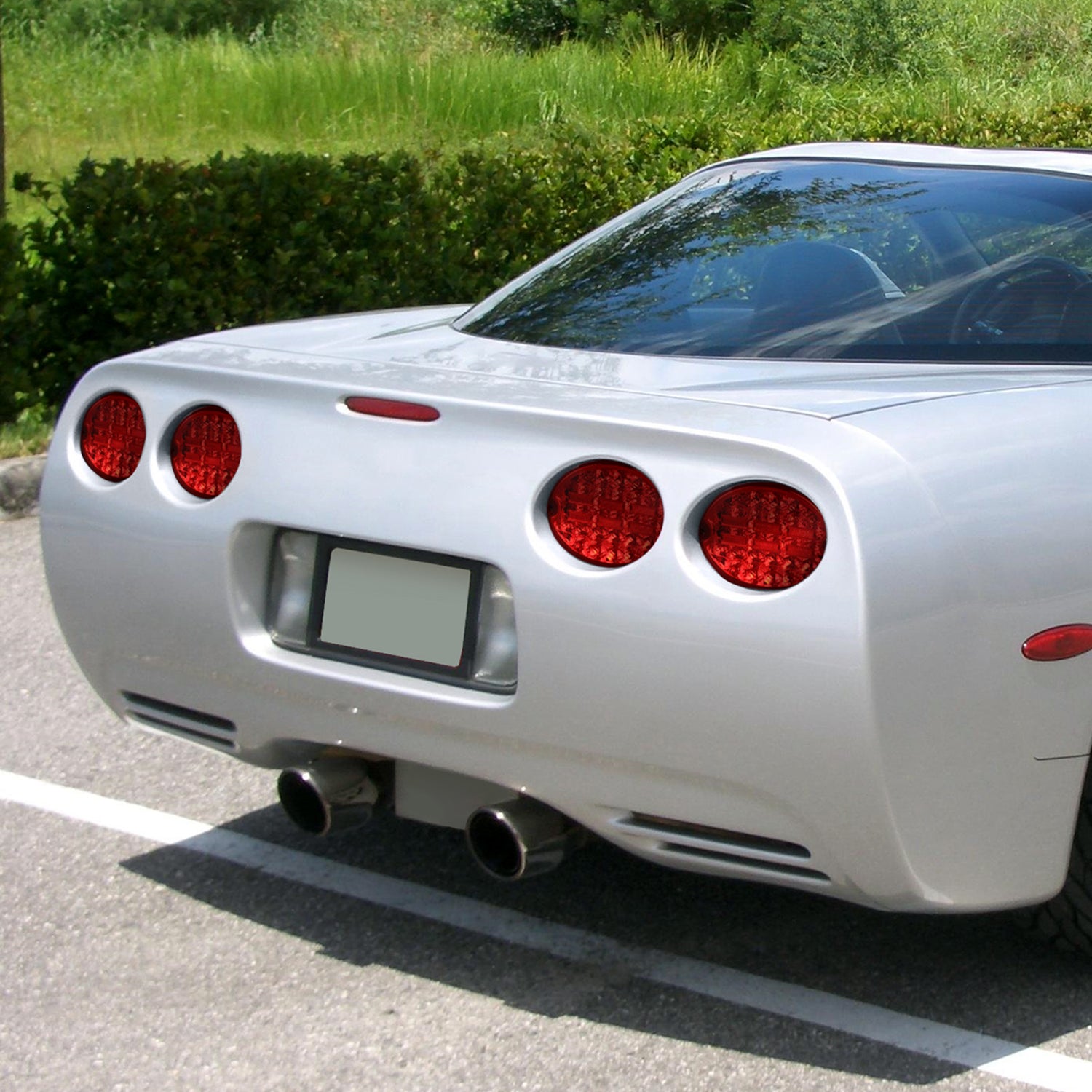 1997-2004 Chevrolet Corvette C5 LED Tail Lights Chrome Housing/Red Lens