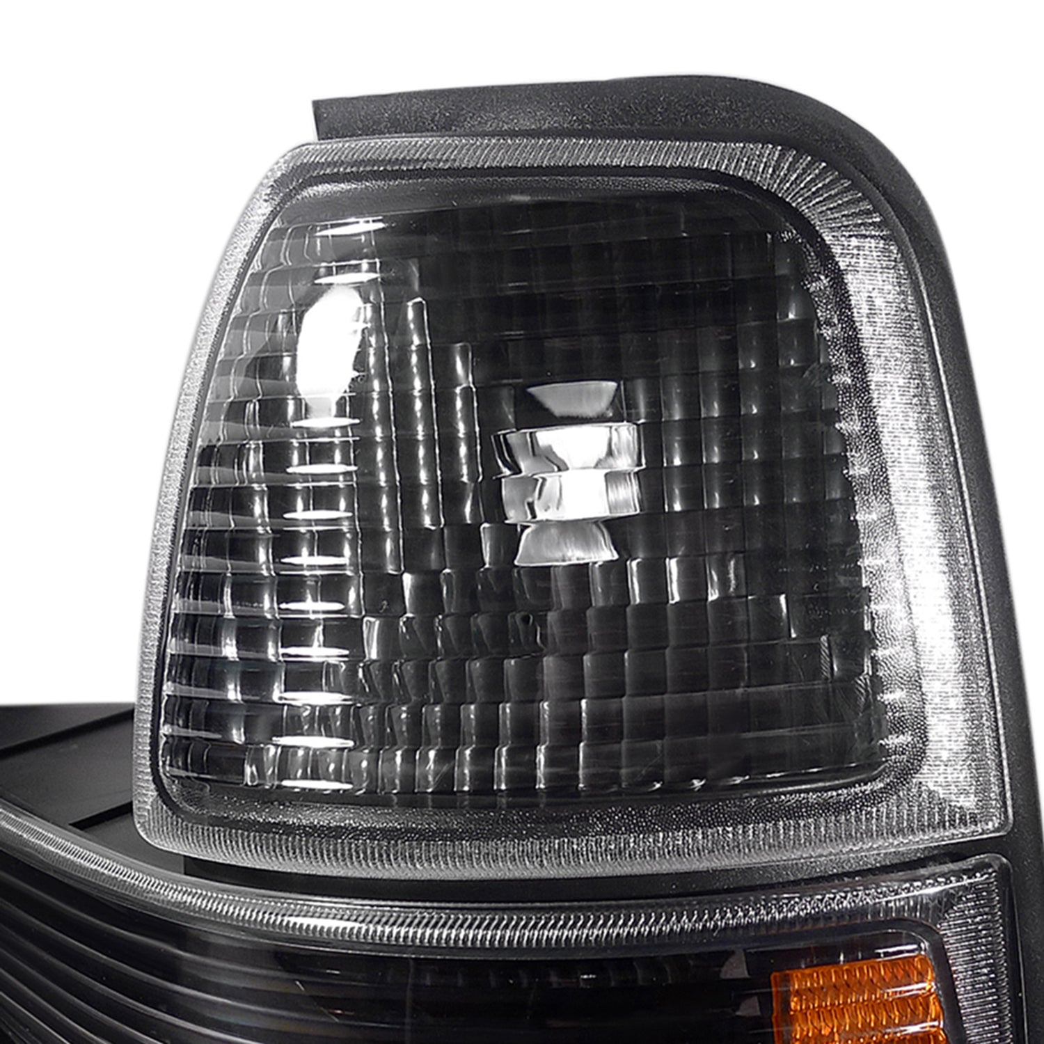 1998-2000 Ford Ranger Corner Parking Turn Signal Lights Matte Black/Clear Lens