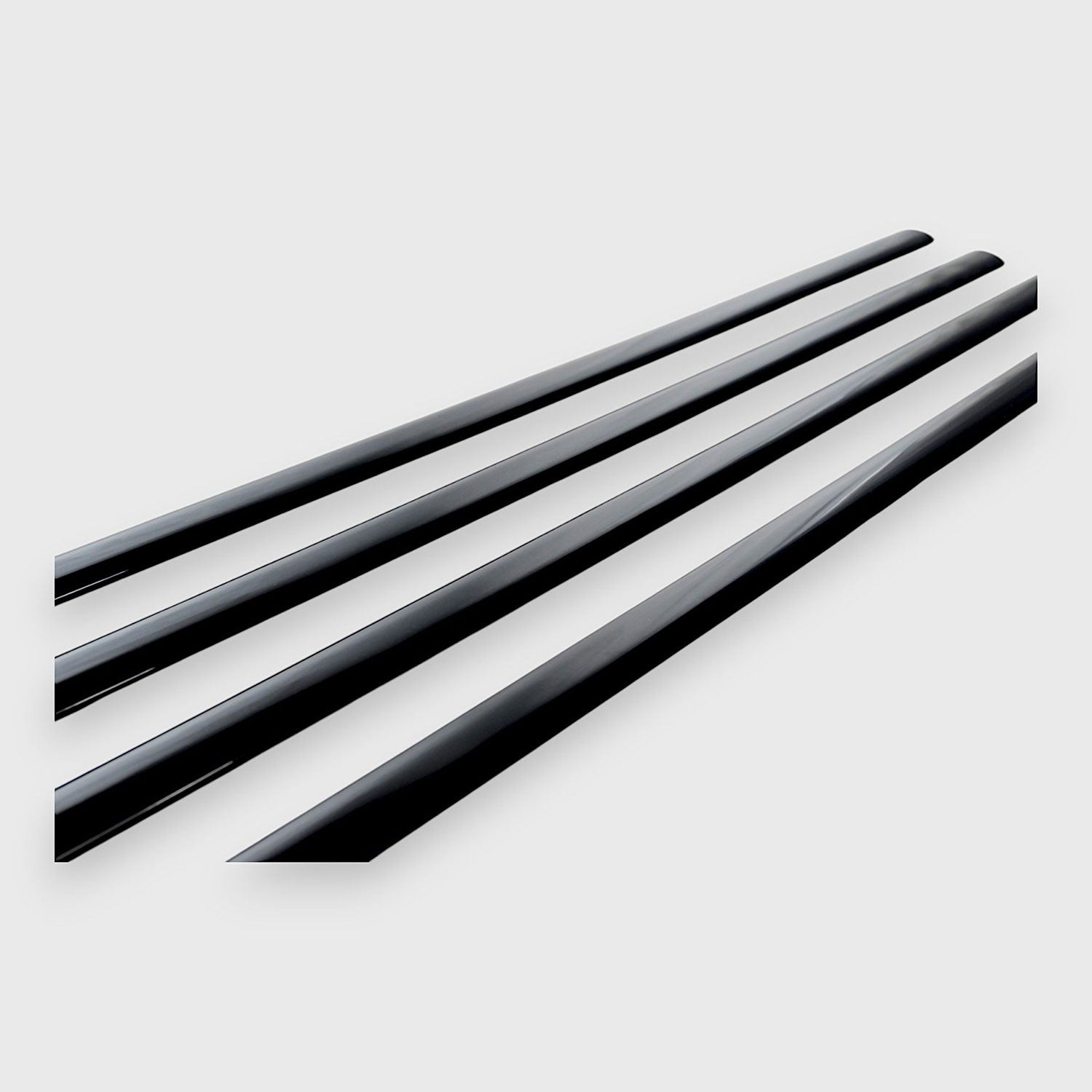 2014-2025 Chevrolet Silverado 1500 Side Door Molding Trim Set Gloss Black 4Pcs ABS Plastic