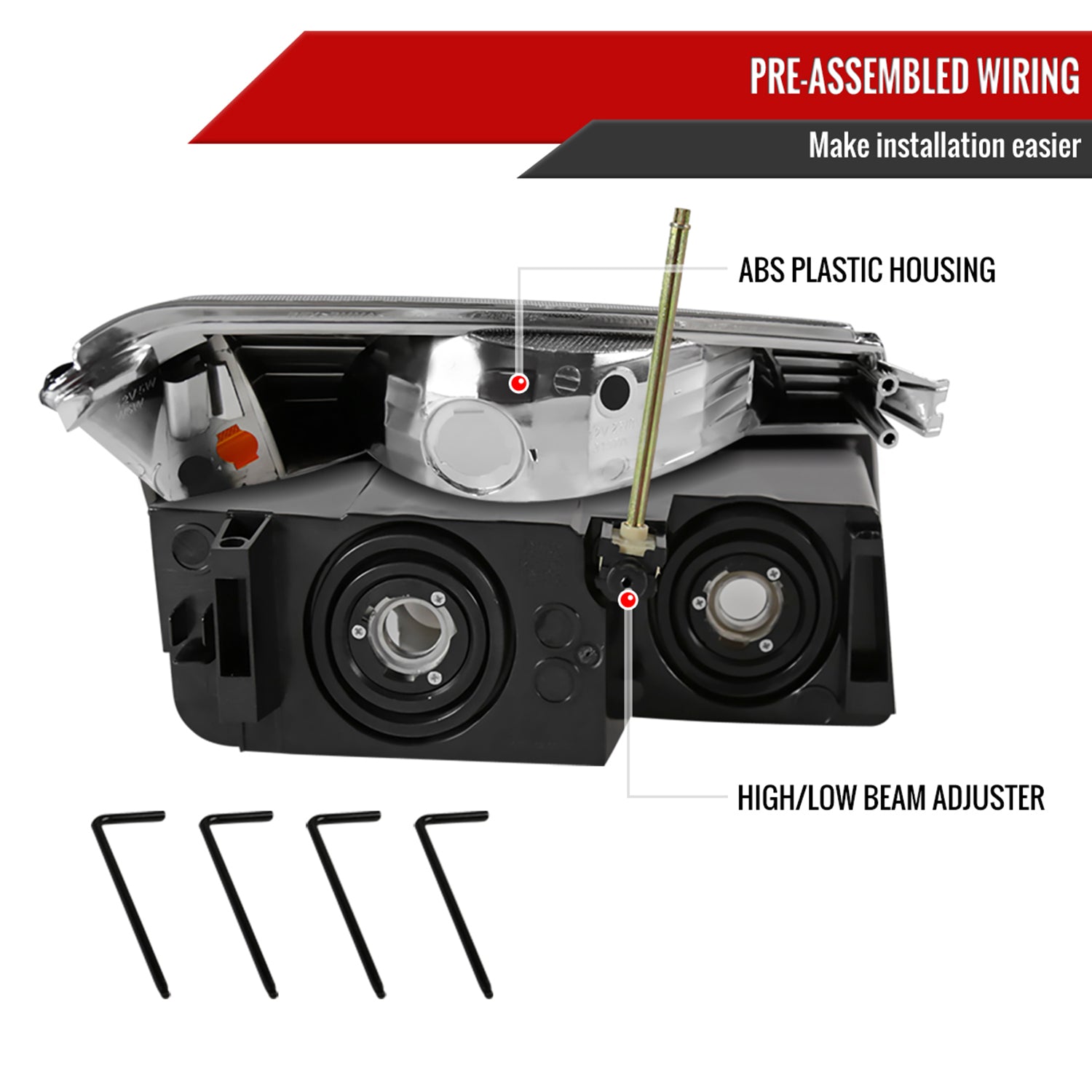 2002-2006 Chevy Avalanche 1500/2500 Factory Headlights Bumper Signal Lights