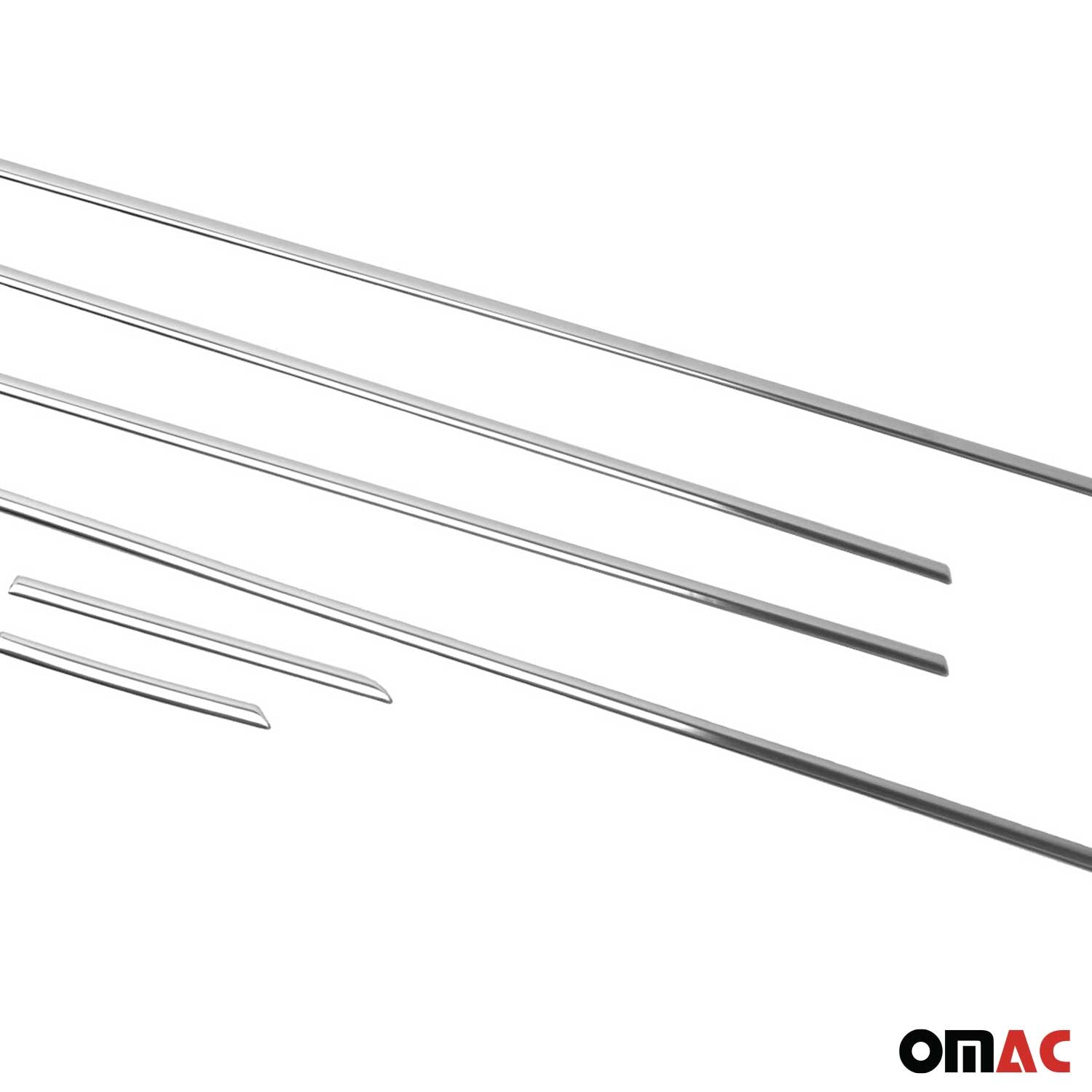 2013-2017 Hyundai Elantra GT Window Molding Trim Streamer Stainless Steel Silver 8 Pcs