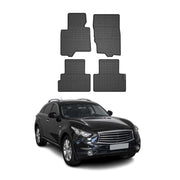 2014-2017 Infiniti QX70 Floor Mats Liners Full Set All Weather Rubber Black