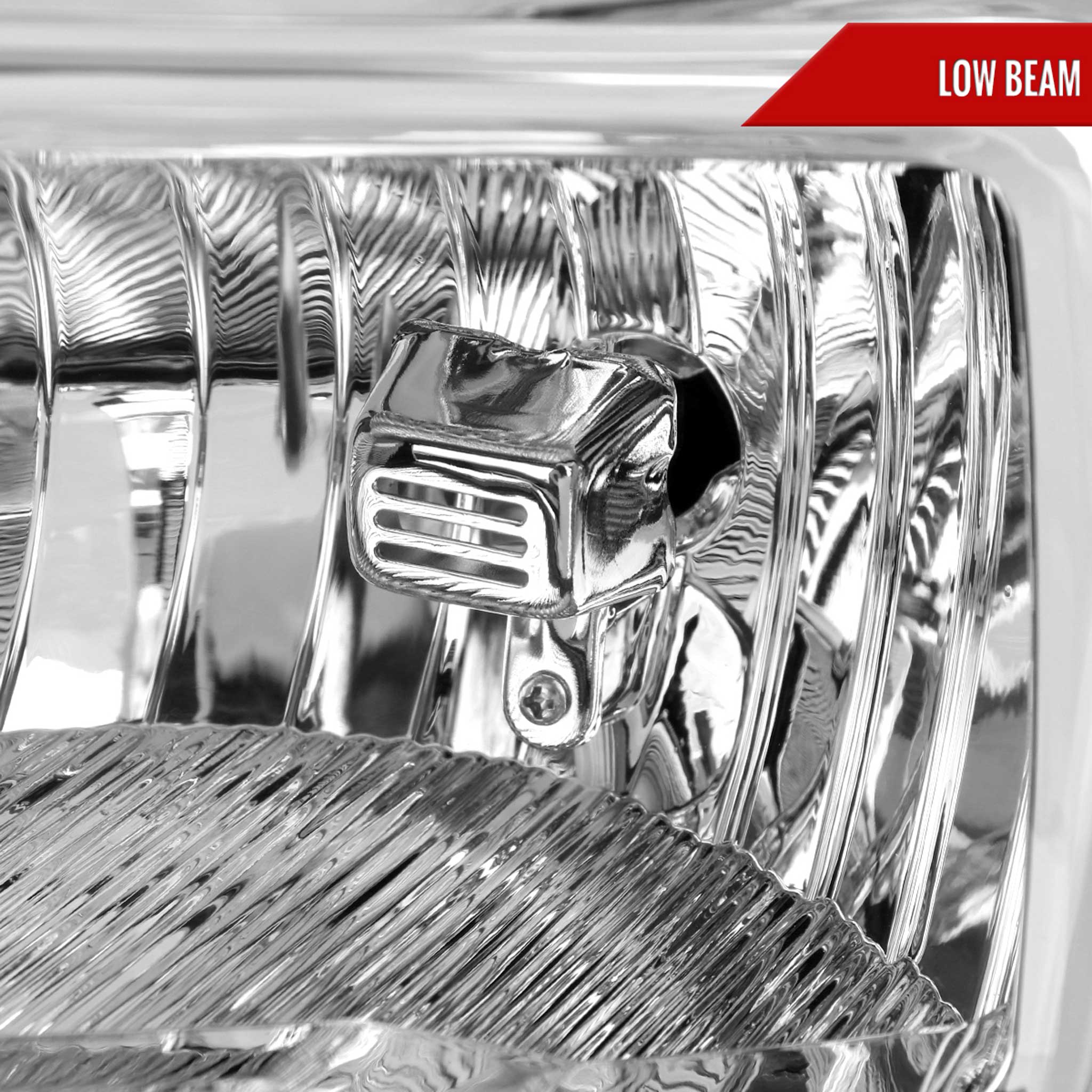 For Ford F-150 2021-2023 Factory Style Headlight (Chrome Housing / Clear Lens )