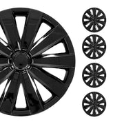 Nevada Hub Caps Wheel Cover 16" Black Full Set 4 pcs.