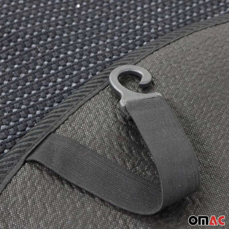 Alfa Romeo Antiperspirant Front Seat Cover Pads Black Grey 2 Pcs