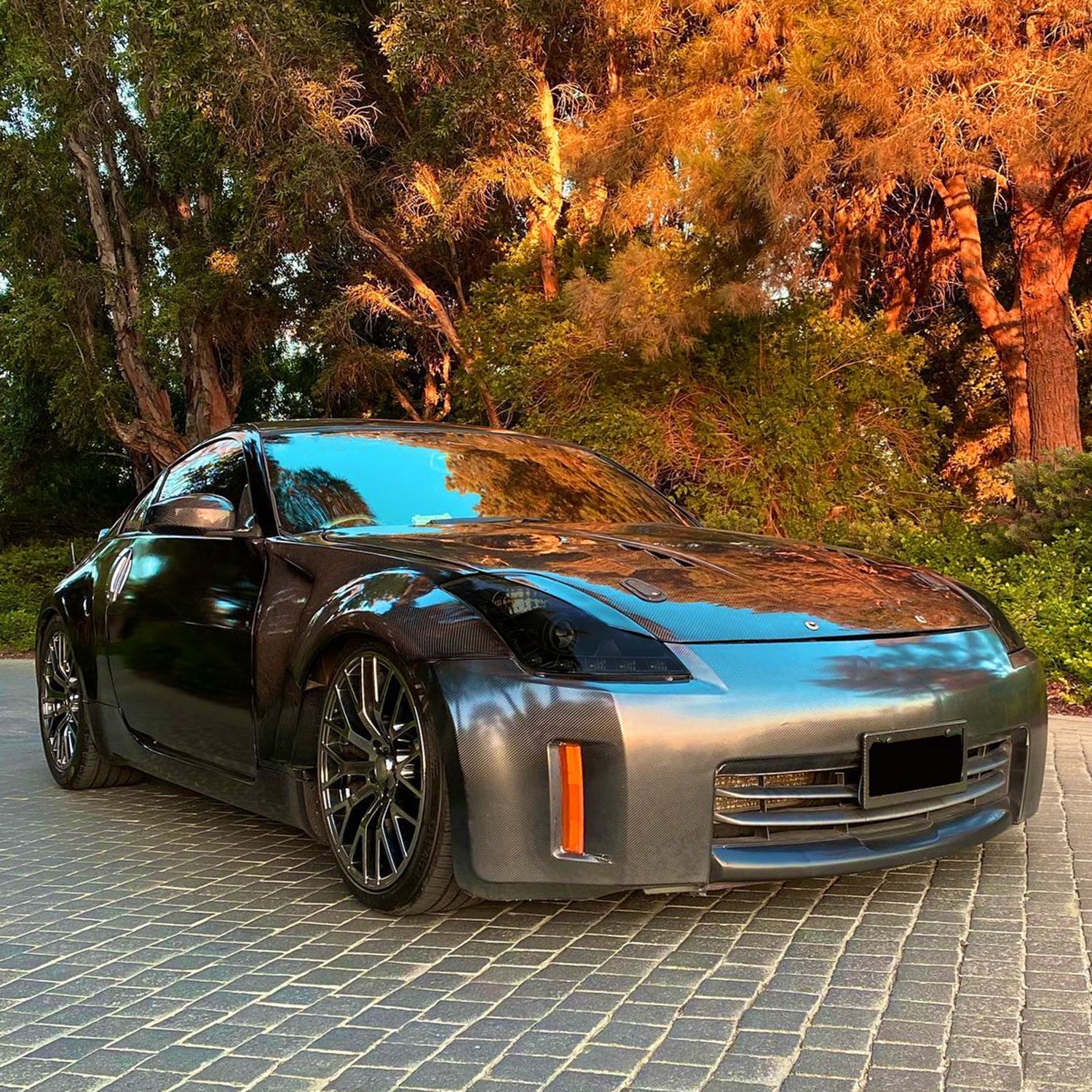 2006-2009 Nissan 350Z SMD LED Light Strip Projector Headlights Black/Smoke