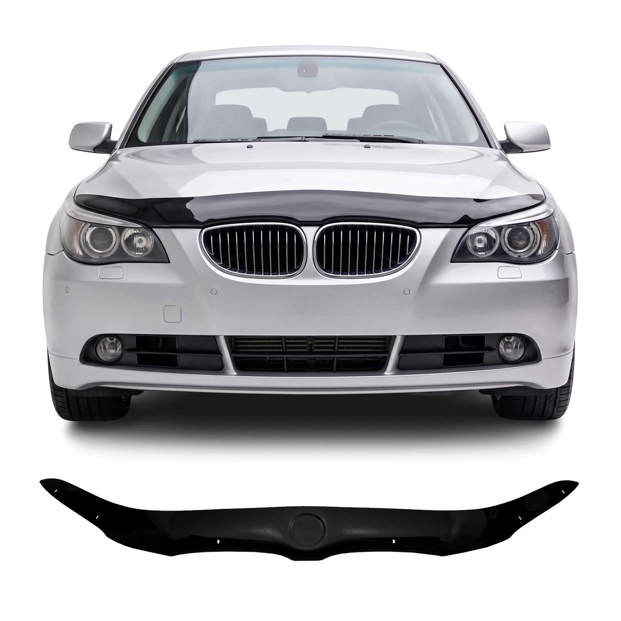 2004-2010 BMW 5 Series E60 E61 Sedan Touring Front Bug Shield Hood Deflector 1 Pc Smoke