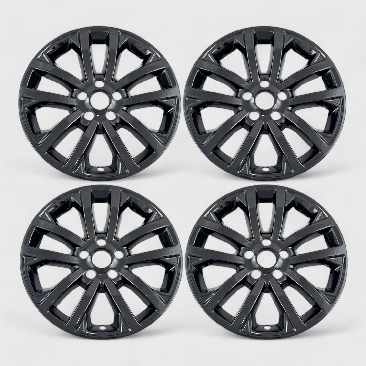 2020-2023 Jeep Cherokee Wheel Cover Hubcaps Set Gloss Black 8Pcs PP