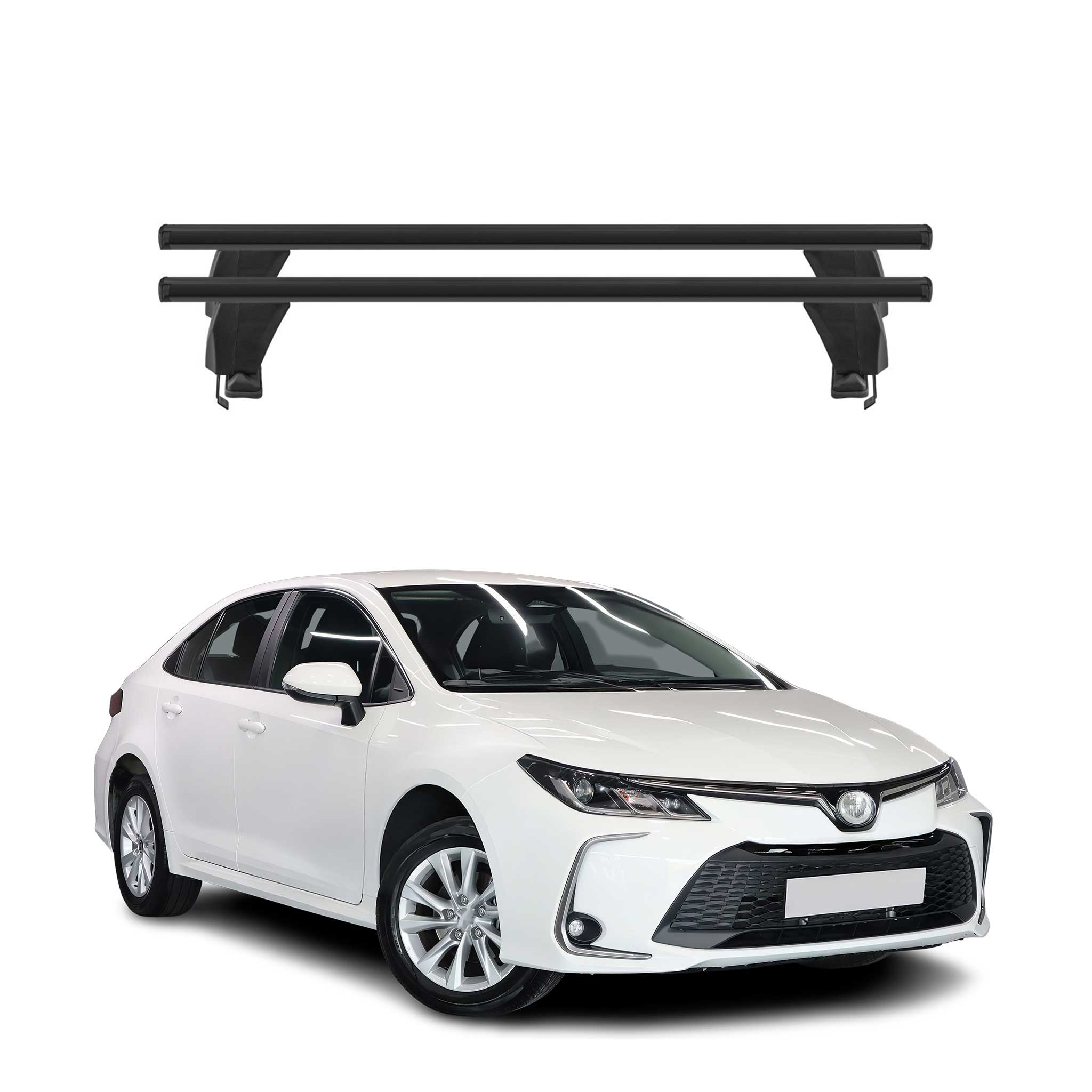 2019-2026 Toyota Corolla Sedan Roof Rack Cross Bars Black