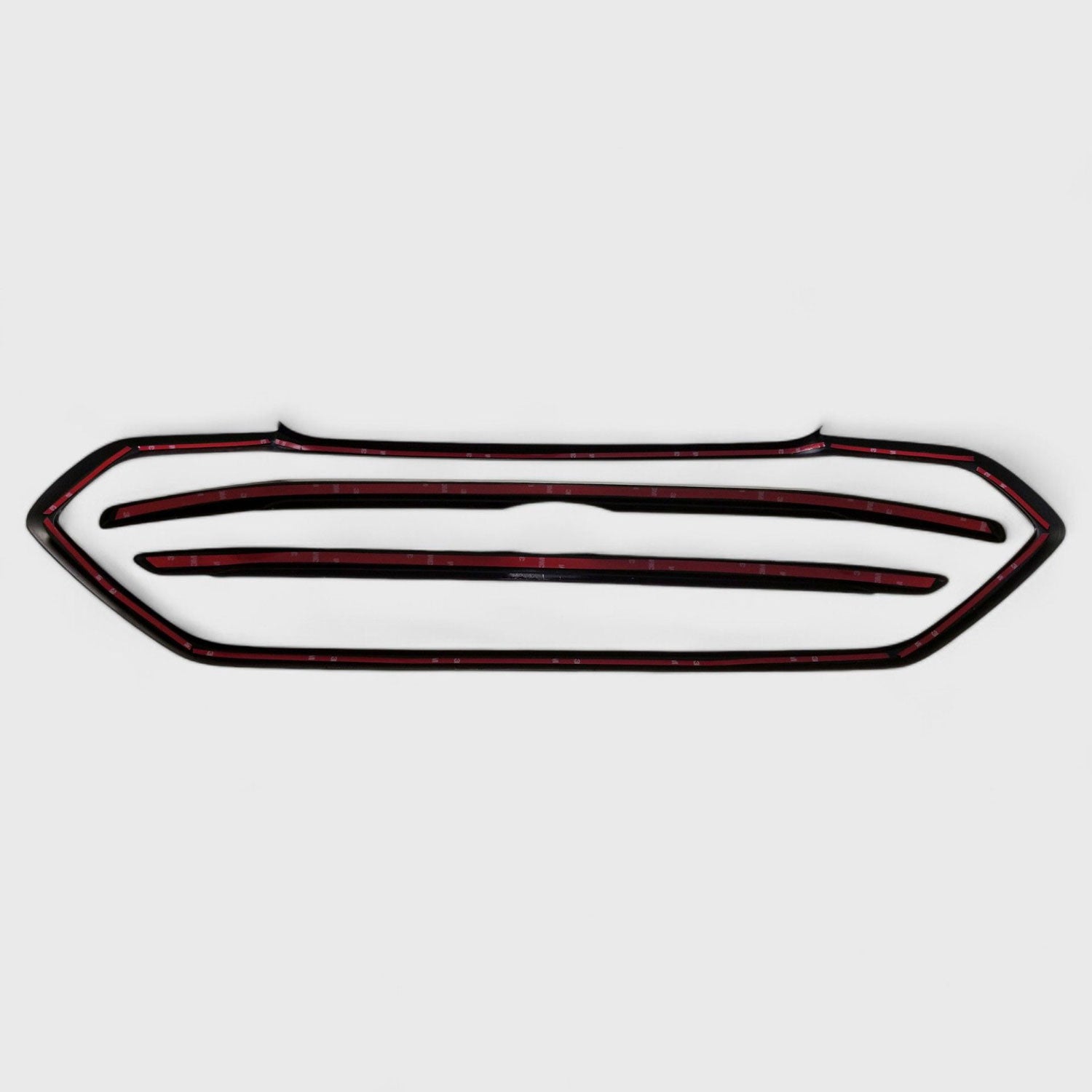2018-2022 Ford Ecosport Grille Overlay Gloss Black 3Pcs ABS Plastic