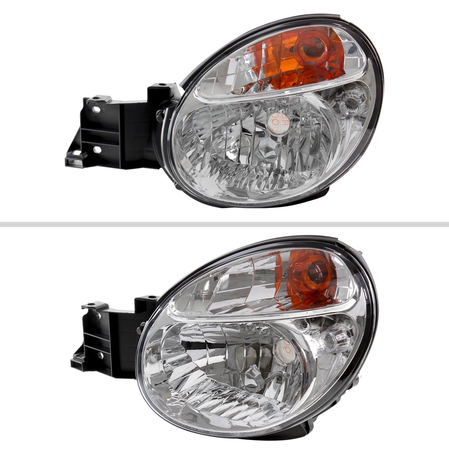 2002-2003 Subaru Impreza OEM Replacement Headlights Chrome/Clear Lens