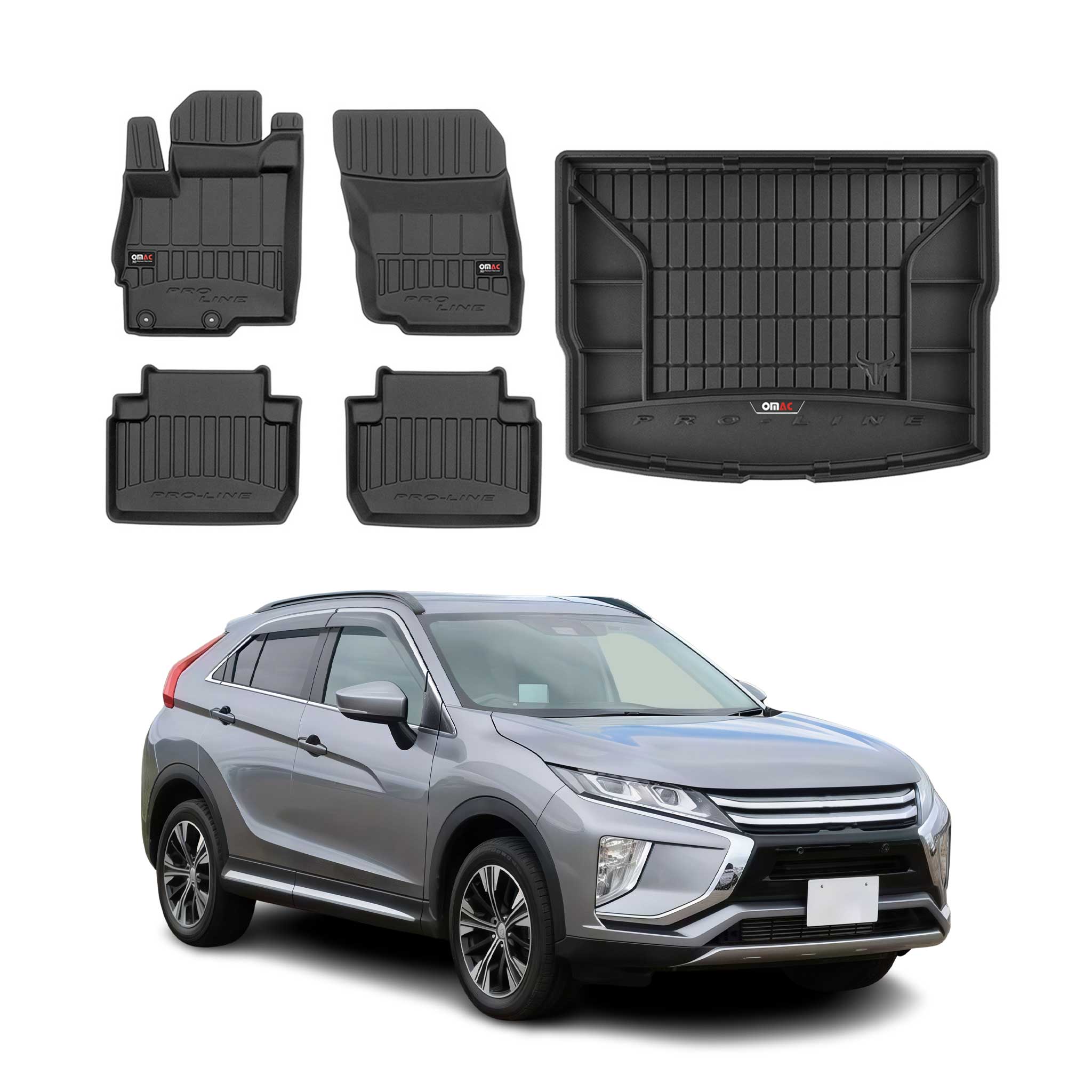 2018-2024 Mitsubishi Eclipse Cross Premium Floor Mats & Cargo Liner Full Set All Weather Heavy Duty
