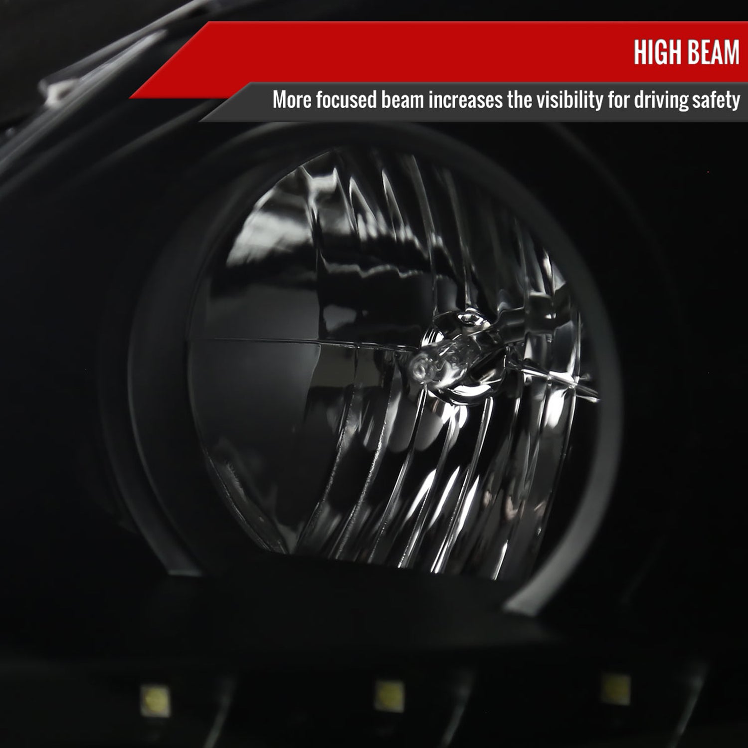 2005-2010 Pontiac G6 Projector Headlights w/ LED Light Strip Black/Smoke Lens