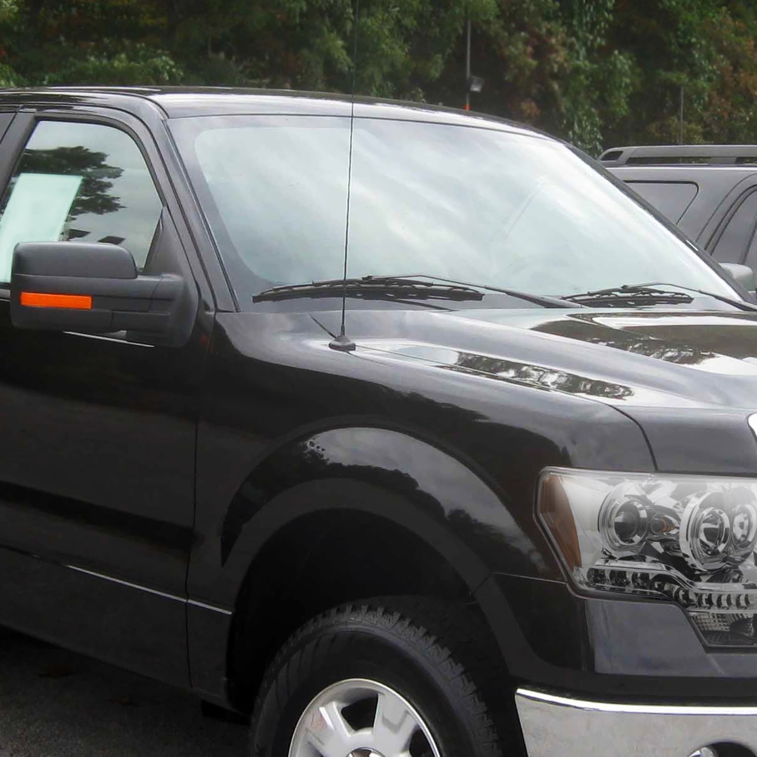 2009-2014 Ford F-150 Dual U-Ring Halo Projector Headlights LED Light Chrome