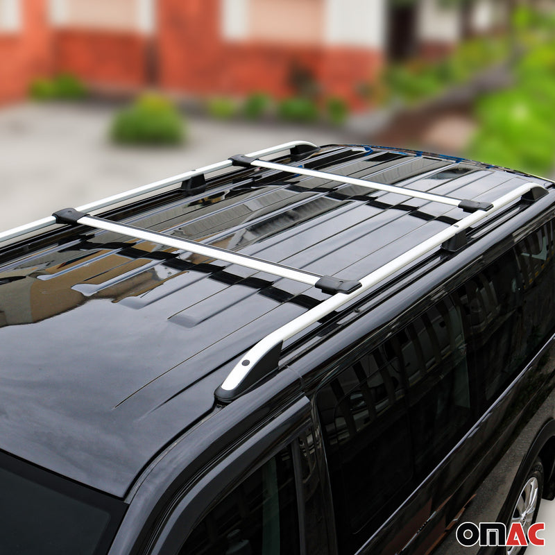 2003-2020 VW Caddy Roof Rack Cross Bars Silver