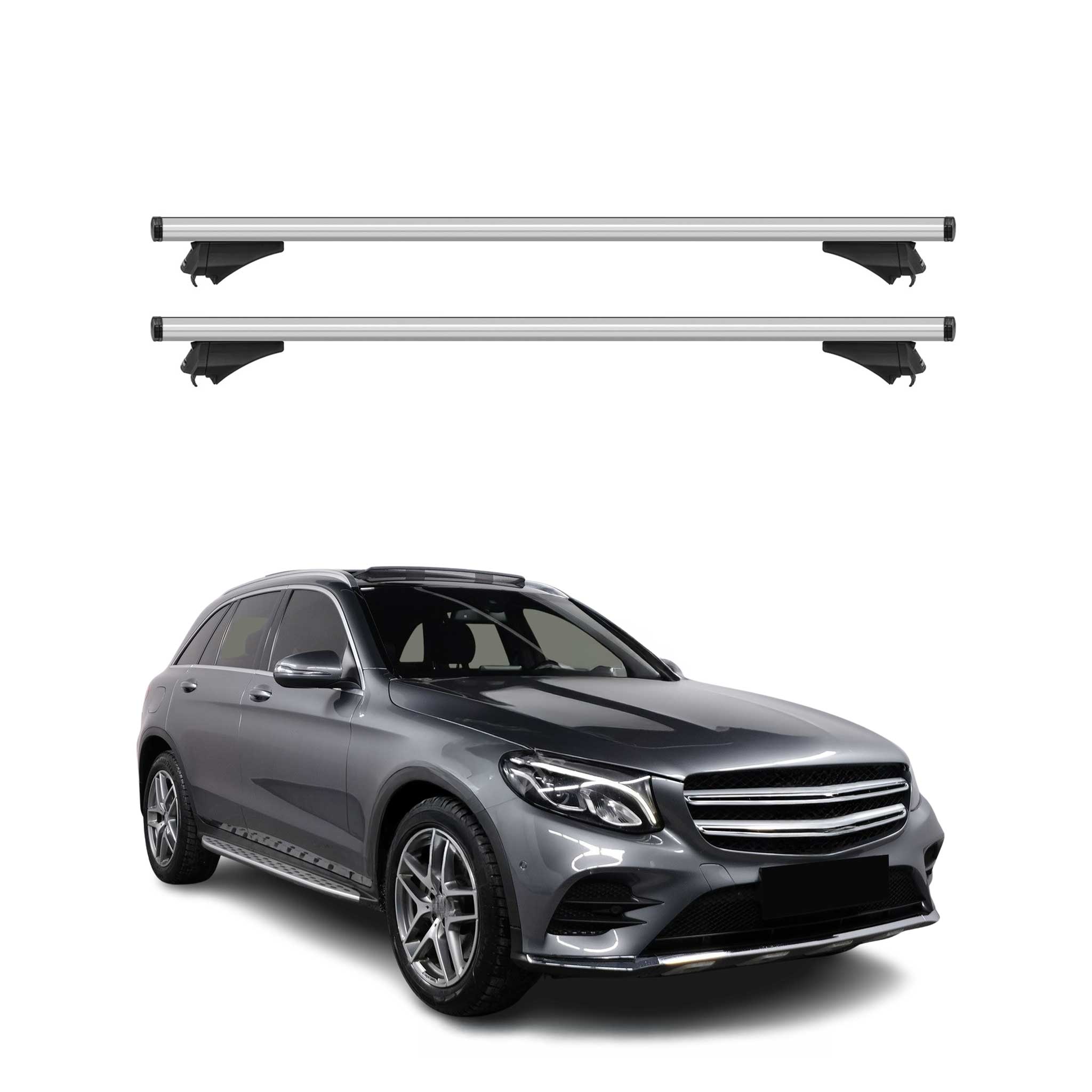 2016-2019 Mercedes GLC Class X253 Roof Rack Cross Bars Silver