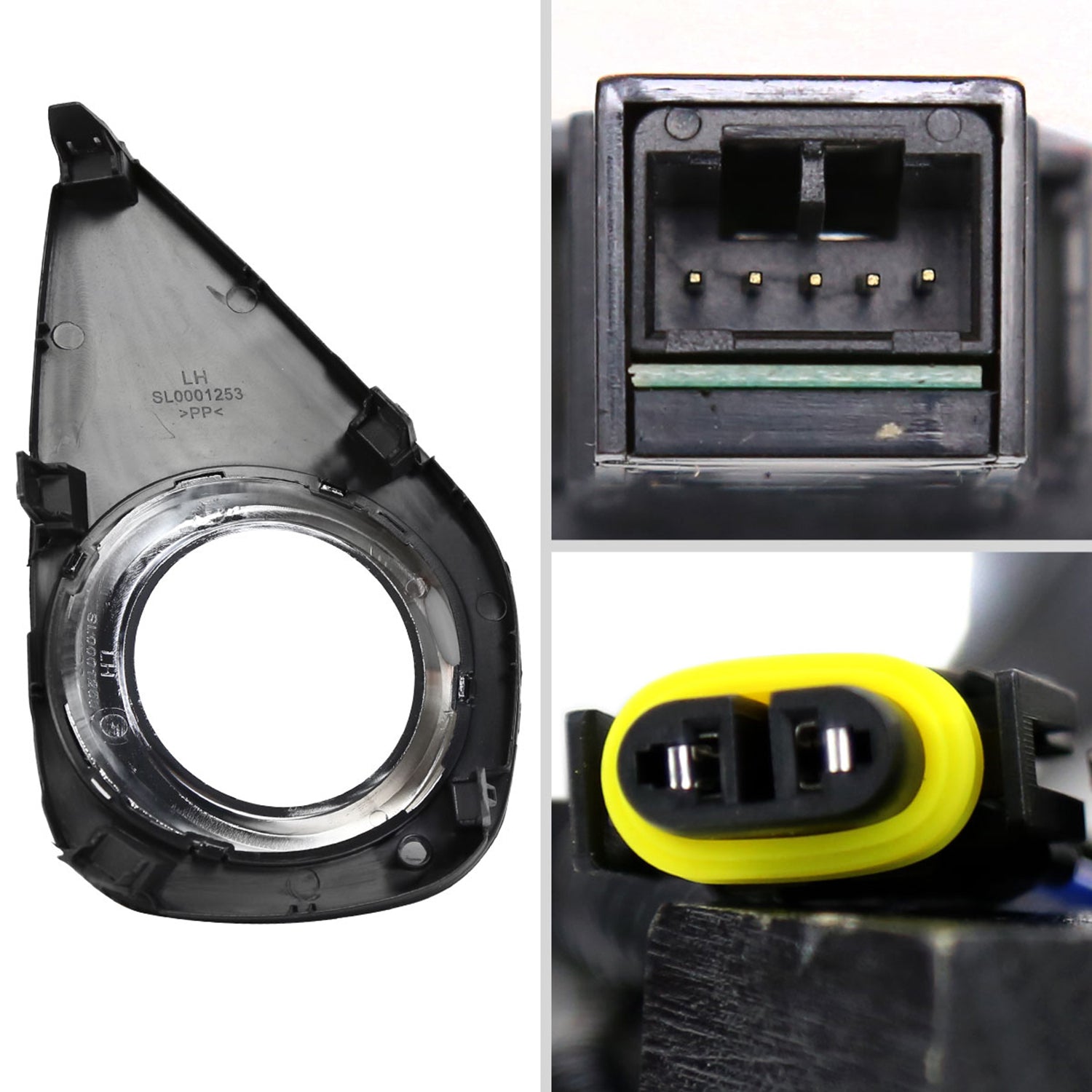 2015-2017 Toyota Yaris 2/4DR H11 Fog Lights Kit Switch & Wiring Harness Chrome