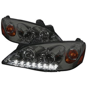 2005-2010 Pontiac G6 Projector Headlights w/ LED Light Strip Chrome/Smoke Lens