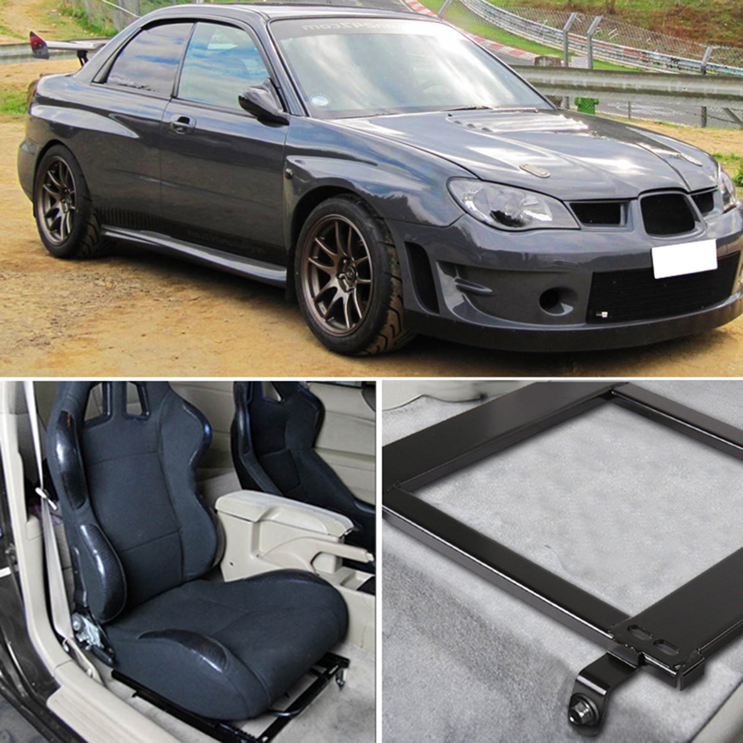 1993-2007 Subaru Impreza WRX STI Racing Seats Mounting Brackets