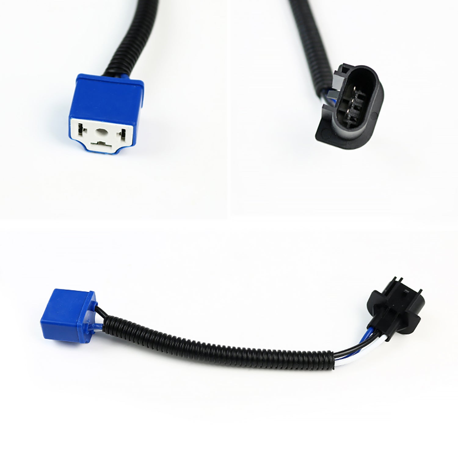 Universal 7" Cree LED Red Rim Projector Headlight - 1PC Chrome/Clear Lens