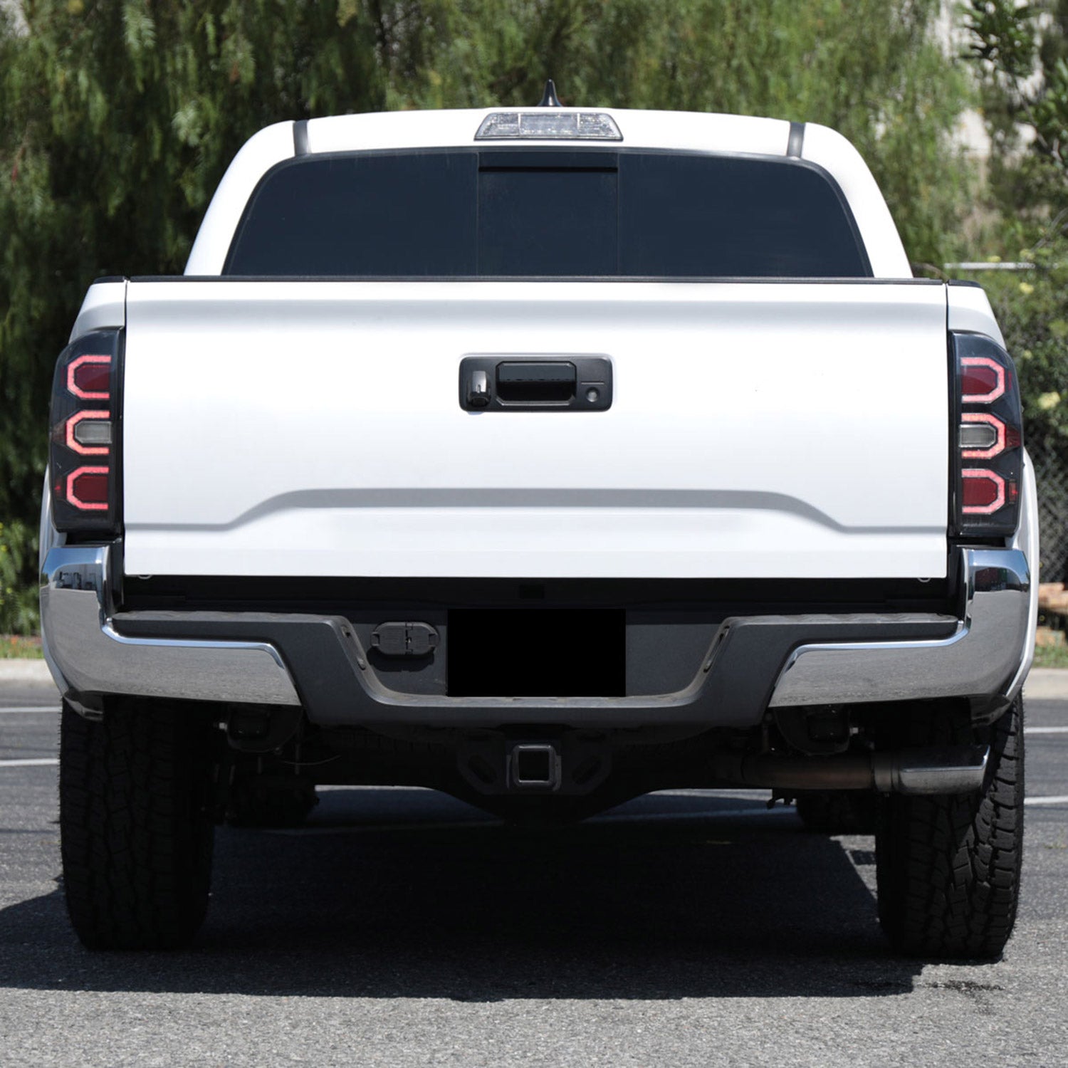 2016-2022 Toyota Tacoma Sequential Signal LED Tail Lights Jet Black/Clear Lens