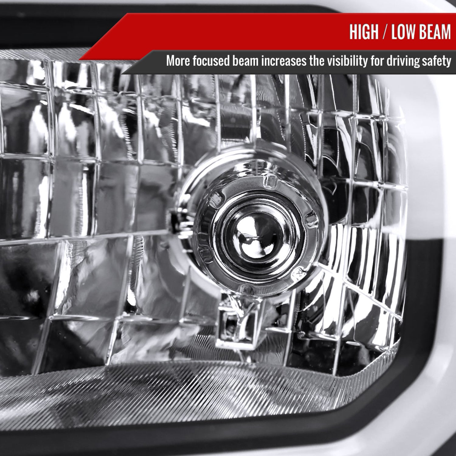 2012-2015 Toyota Tacoma LED Bar Factory Headlights Amber Reflector Matt Black