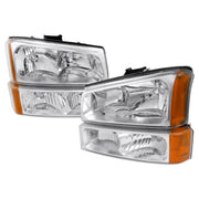 2002-2006 Chevy Avalanche/ 03-2007 Silverado Factory Headlights Bumper Lights