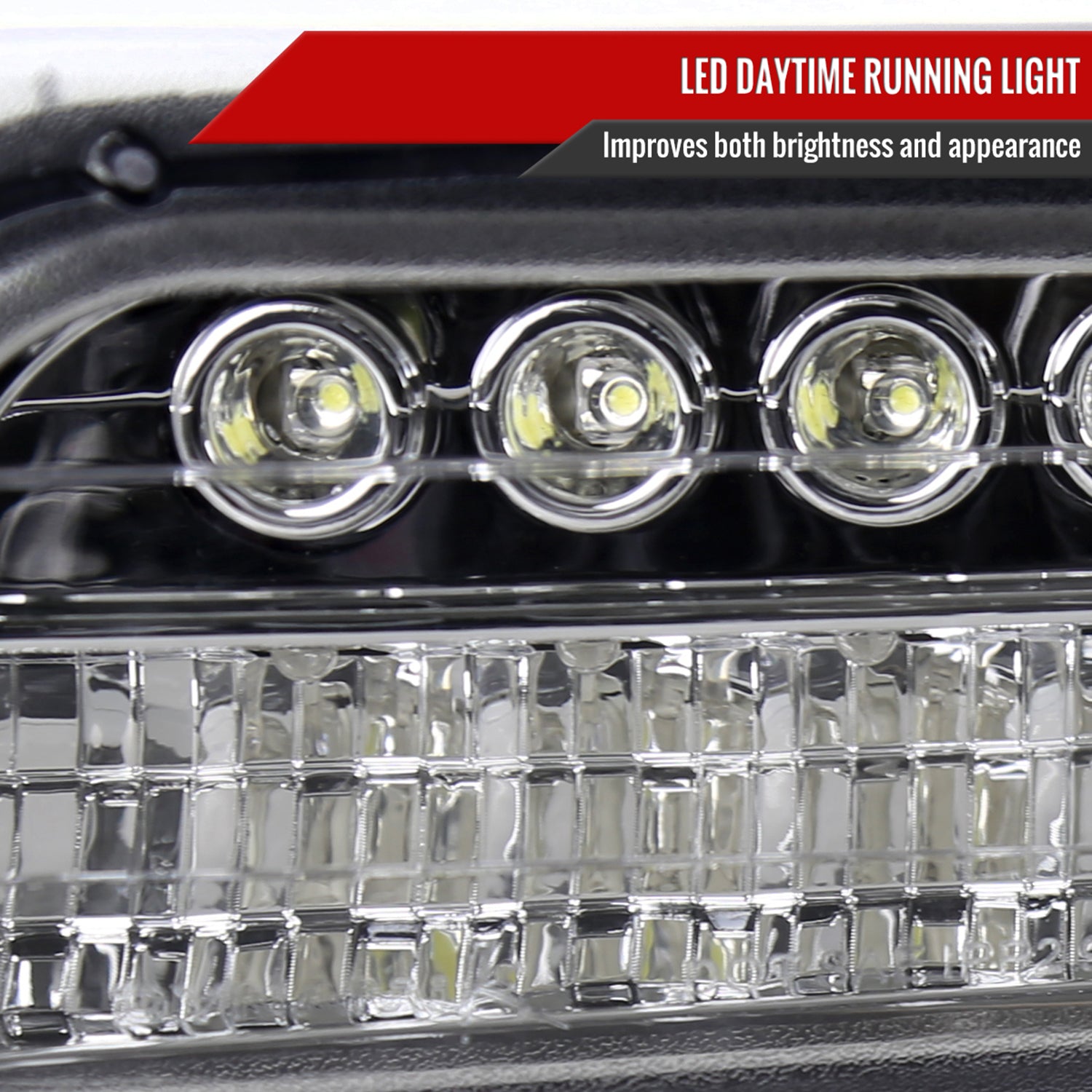 1999-2002 Chevy Silverado/ 00-2006 Tahoe Suburban LED Bumper Lights Chrome