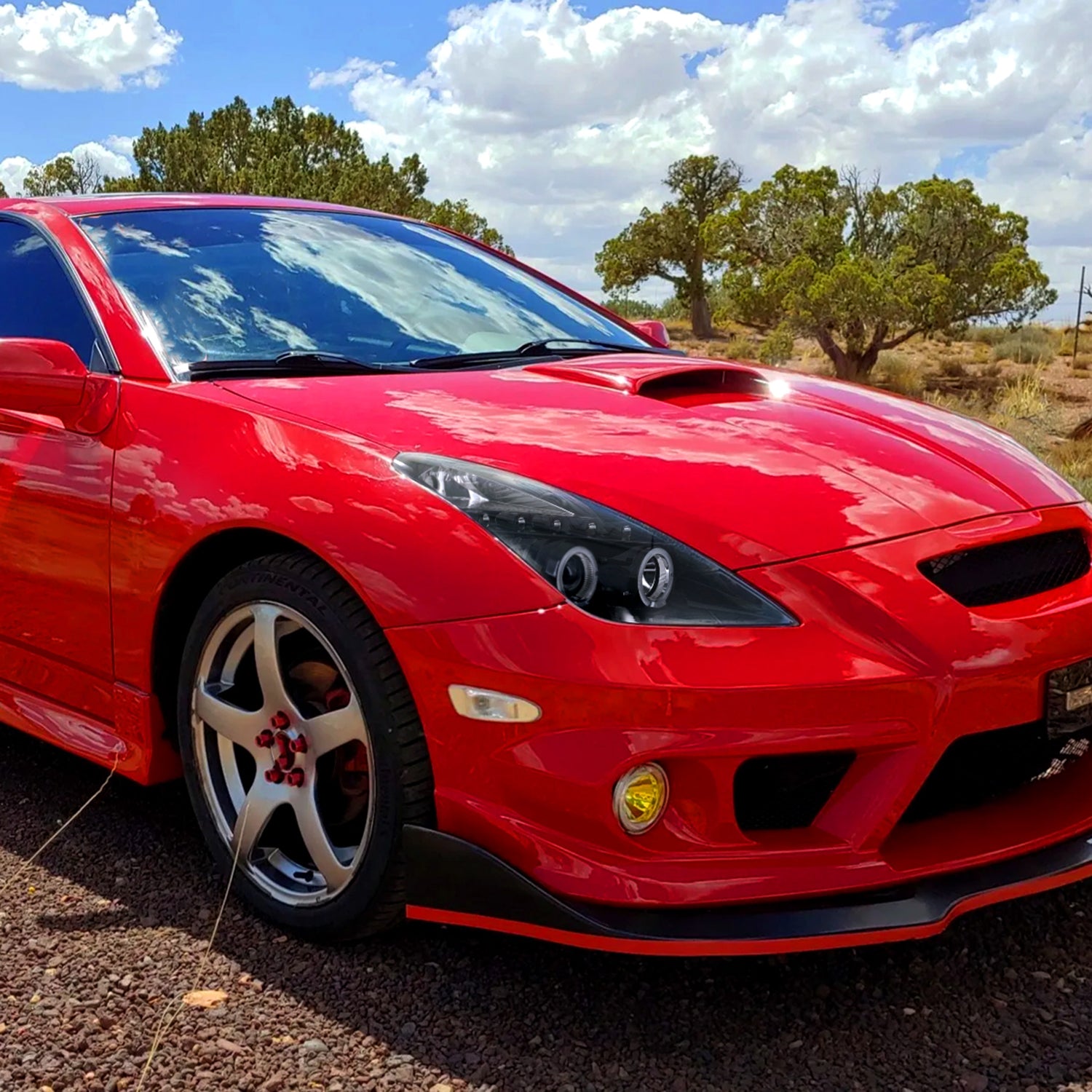 2000-2005 Toyota Celica Dual Halo Projector Headlights Glossy Black/Smoke Lens