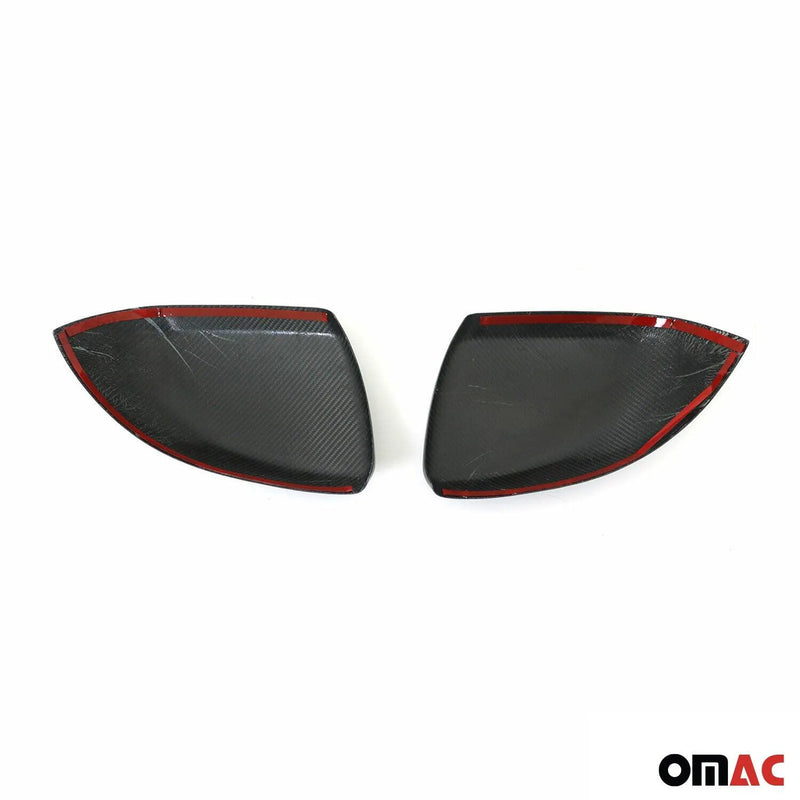 2016-2024 Mercedes Metris Side Mirror Cover Caps Carbon Fiber Black 2Pcs