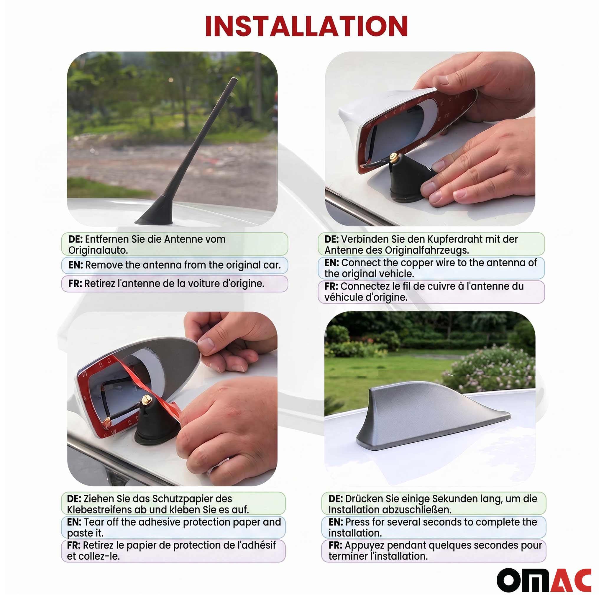 Nissan Rogue Car Shark Fin Antenna Roof Radio AM/FM Signal Dark Grey