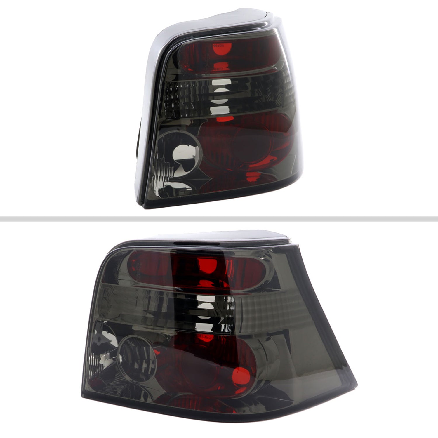 1999-2006 VW Golf Mk4/GTI/R32 Tail Lights Chrome Housing/Smoke Lens