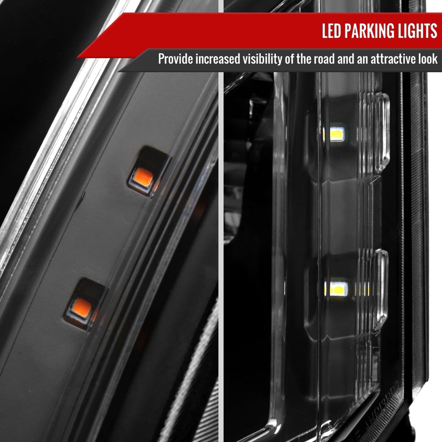 2010-2016 Cadillac SRX Projector Headlights Matte Black Housing/Clear Lens