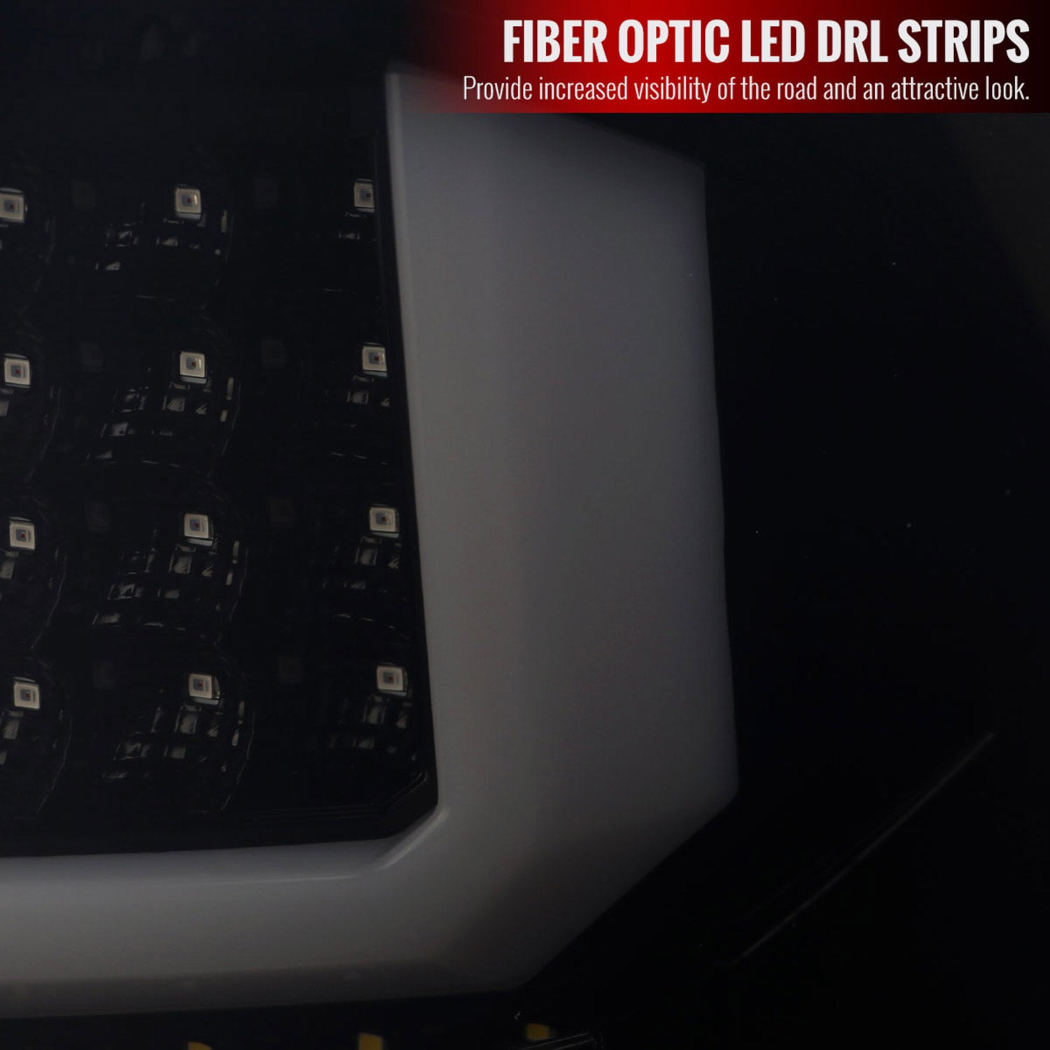 2007-2013 Chevy Silverado 1500 2500HD 3500HD LED Tail Lights White Bar Smoke