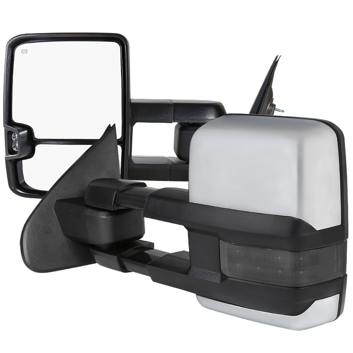 2014-2018 Chevy Silverado/ Sierra Folding Heated & Manual Towing Mirrors Smoke
