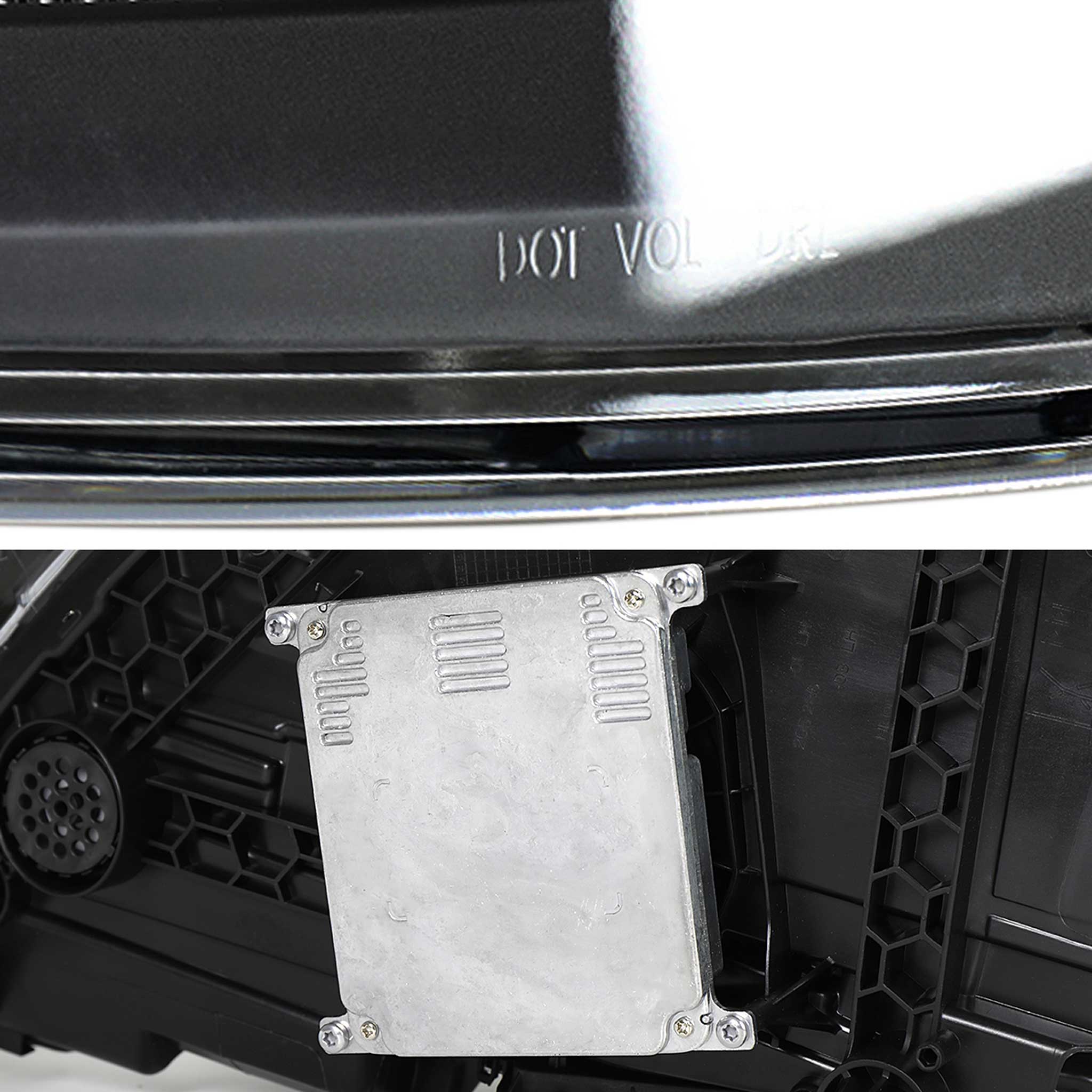 For Porsche Panamera 2017-2022 Matrix LED Projector Headlights DRL Matte Black Clear Lens Glossy Trim