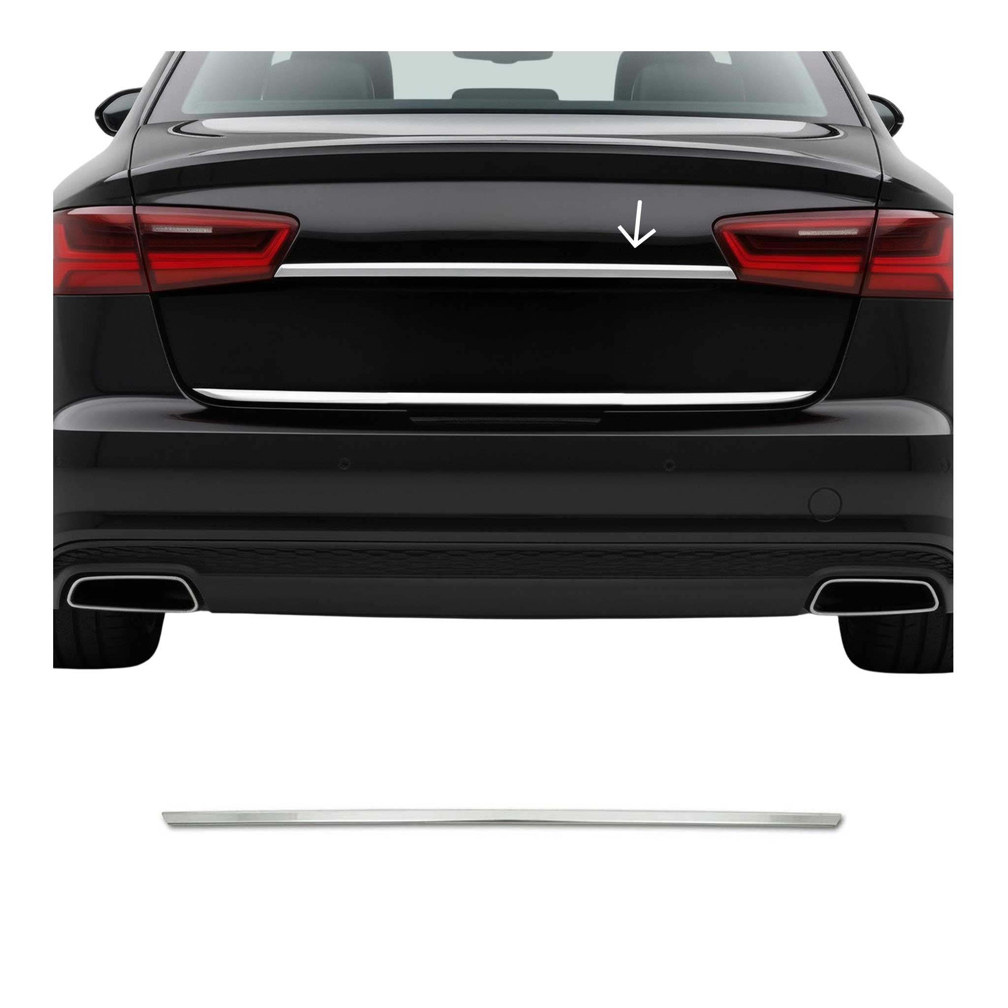 2016-2018 Audi A6 C7 FL Sedan Trunk Door Handle Cover Stainless Steel