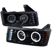 2004-2012 GMC CanyonChevy Colorado Dual Halo Projector Headlights Black/Smoke