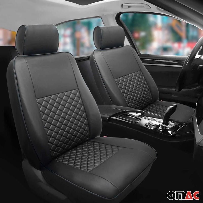 2015-2024 Ford Transit Leather Custom fit Car Seat Covers Black