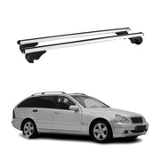 2001-2009 Mercedes C Class S203 Wagon Roof Rack Cross Bars Silver