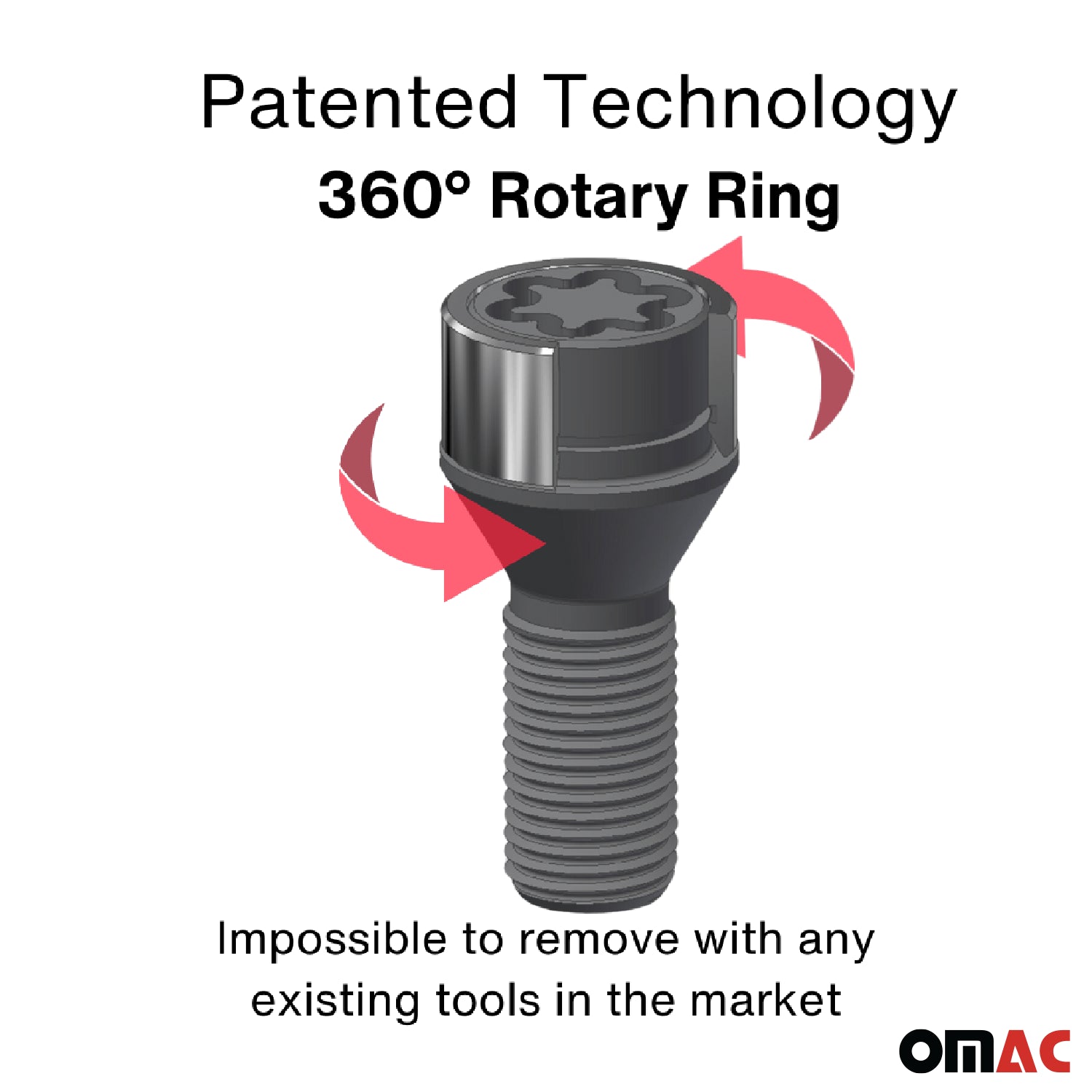 Wheel Lock Kit for BMW 3 Series M14X1,25 Bolt Galvanized Silver 4Locks & 1Key