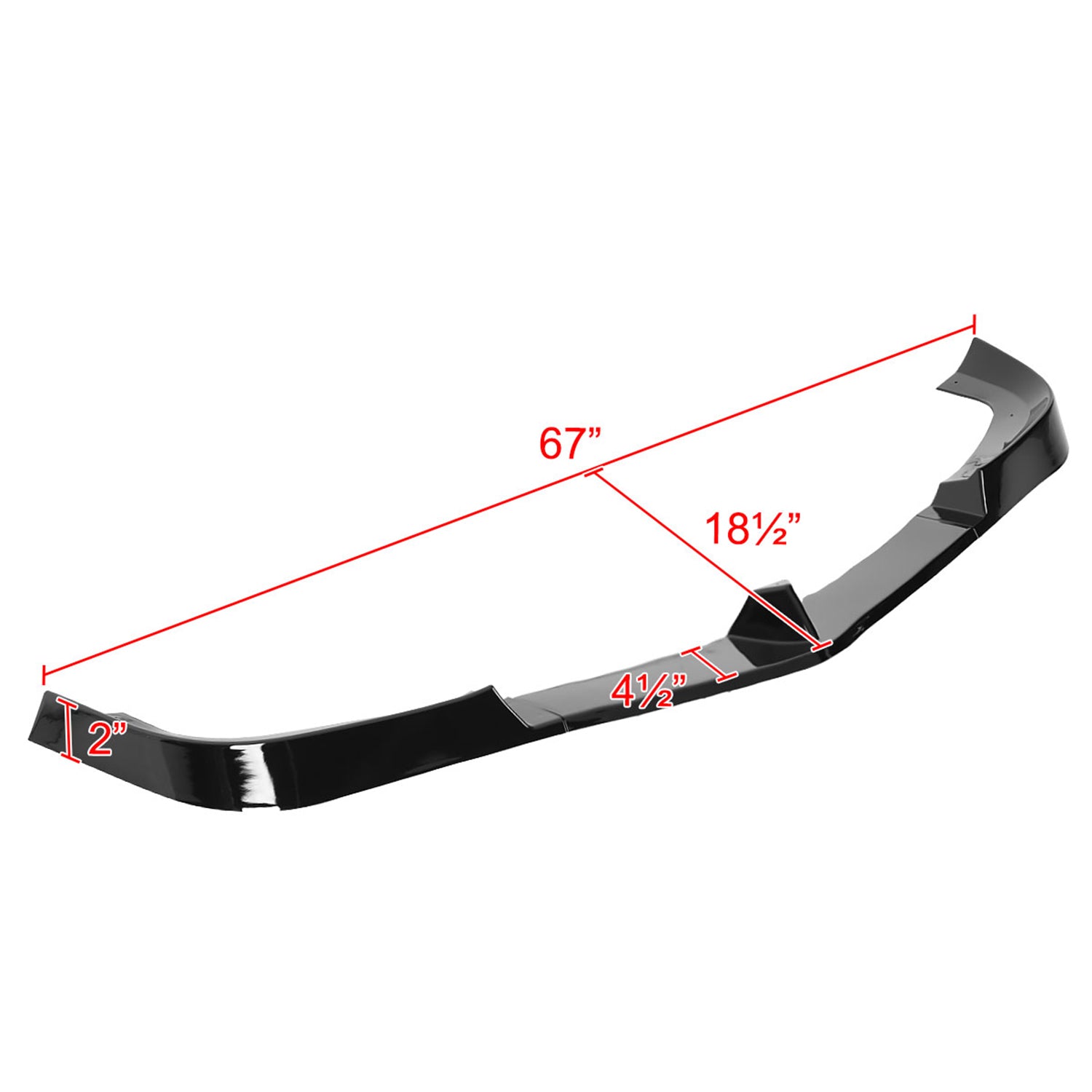 2012-2014 Mercedes W204 C Class Glossy Black Front Bumper Lip Splitter Kit