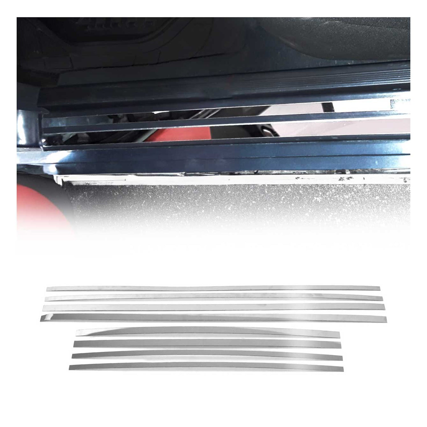 1988-1994 Mercedes E Class W124 Door Sill Scuff Plate Protector Stainless Steel 8x