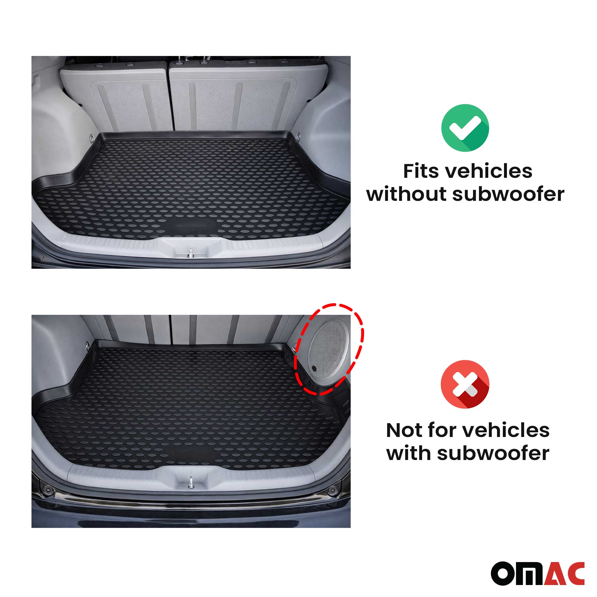 2009-2010 Pontiac Vibe 2.gen Cargo Liner Trunk Mat All Weather Black