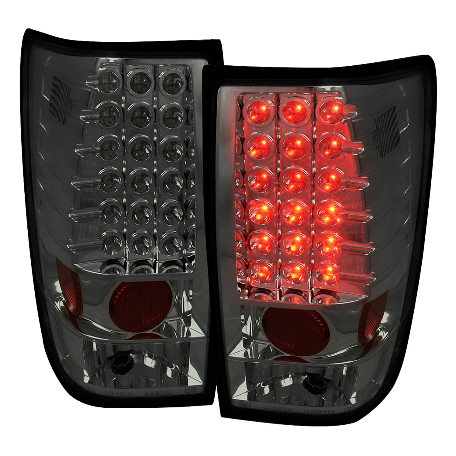 2004-2015 Nissan Titan LED Tail Lights Chrome Housing/Smoke Lens