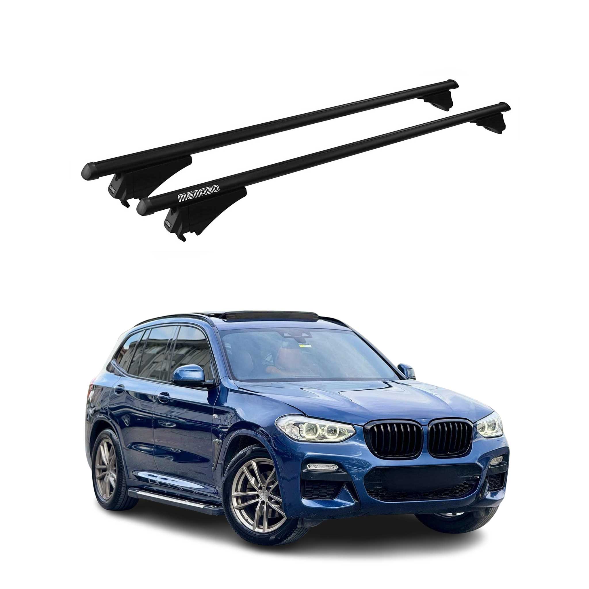 2018-2024 BMW X3 G01 Roof Rack Cross Bars Black