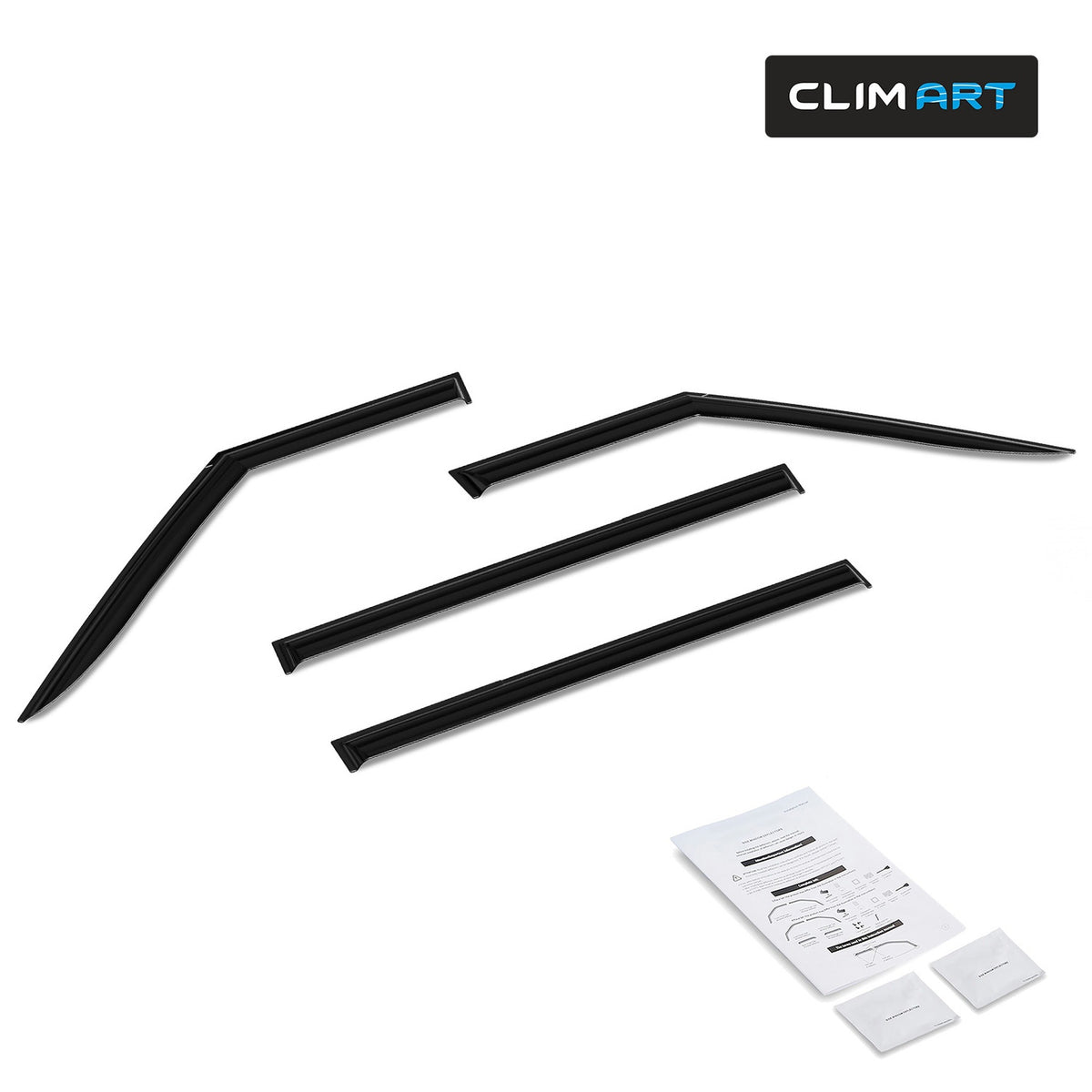 Clim Art Wind Deflectors for Hyundai Santa Fe 2024-2026 Tape-On Dark Smoke 4Pcs
