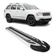 2005-2010 Jeep Grand Cherokee Running Boards Side Steps Silver