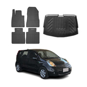 2014-2019 Nissan Versa Note Floor Mats & Cargo Liner Full Set All Weather Black